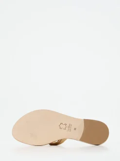 Konstantin Starke – Pantolette aus Metallicleder gold