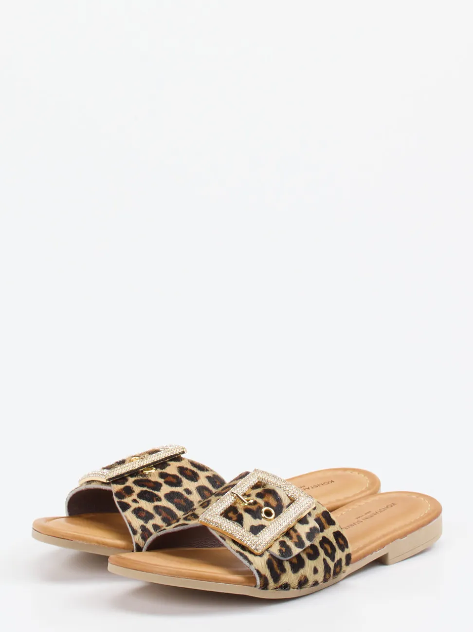 Konstantin Starke – Pantolette aus Fell mit Leopardmuster