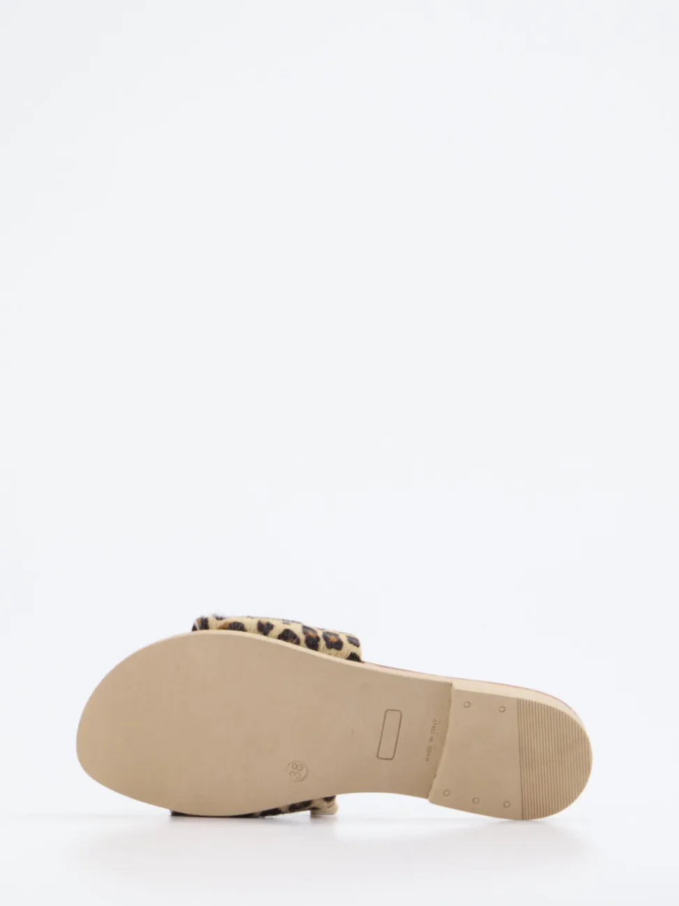 Konstantin Starke – Pantolette aus Fell mit Leopardmuster