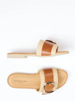 Konstantin Starke – Pantolette aus Kalbleder cognac