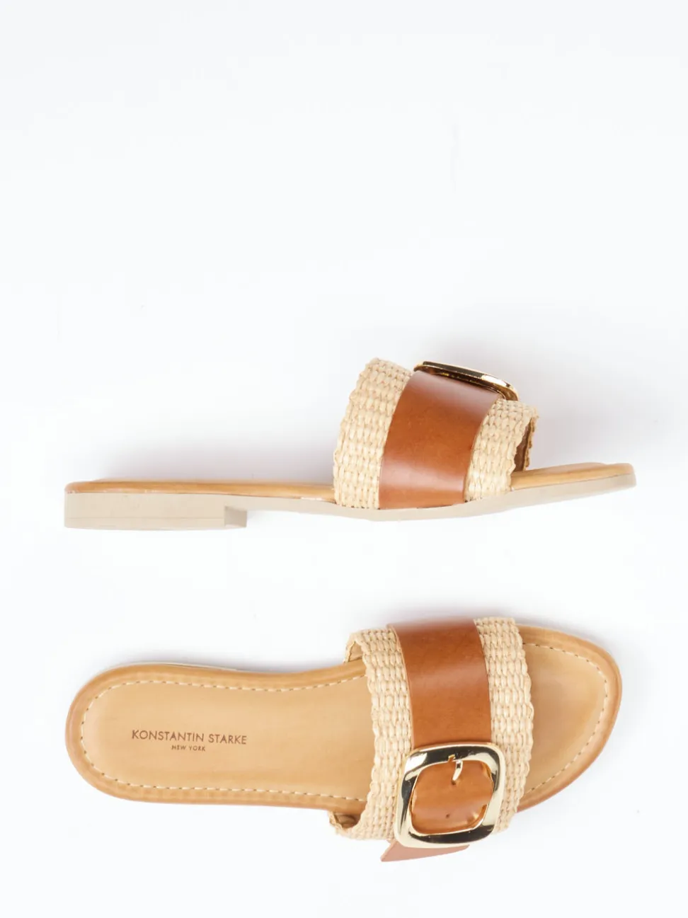 Konstantin Starke – Pantolette aus Kalbleder cognac