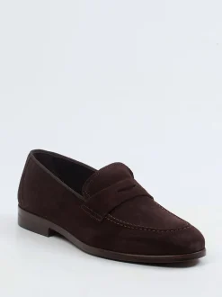 Konstantin Starke – Penny Loafer aus Veloursleder Braun