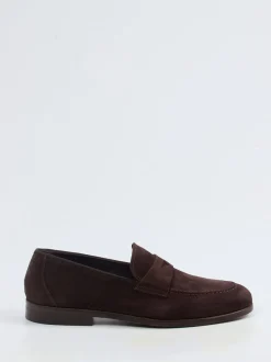 Konstantin Starke – Penny Loafer aus Veloursleder Braun