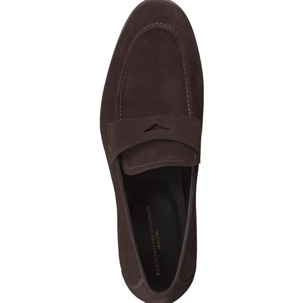 Konstantin Starke – Penny Loafer aus Veloursleder Braun