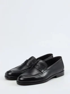 Konstantin Starke – Penny Loafer aus Lammleder schwarz