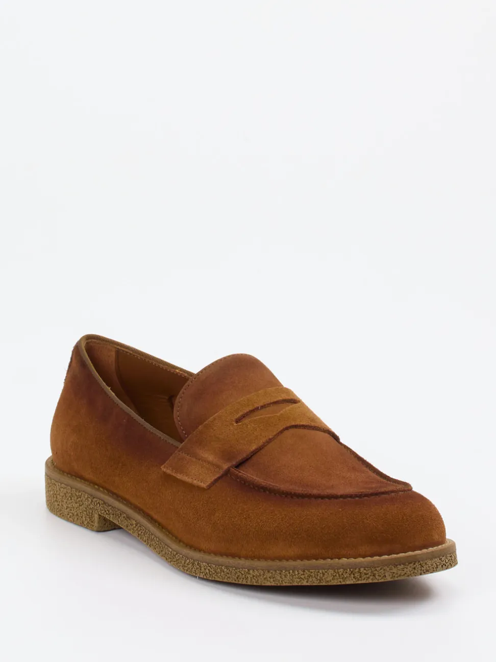 Konstantin Starke – Penny Loafer aus Veloursleder rostbraun