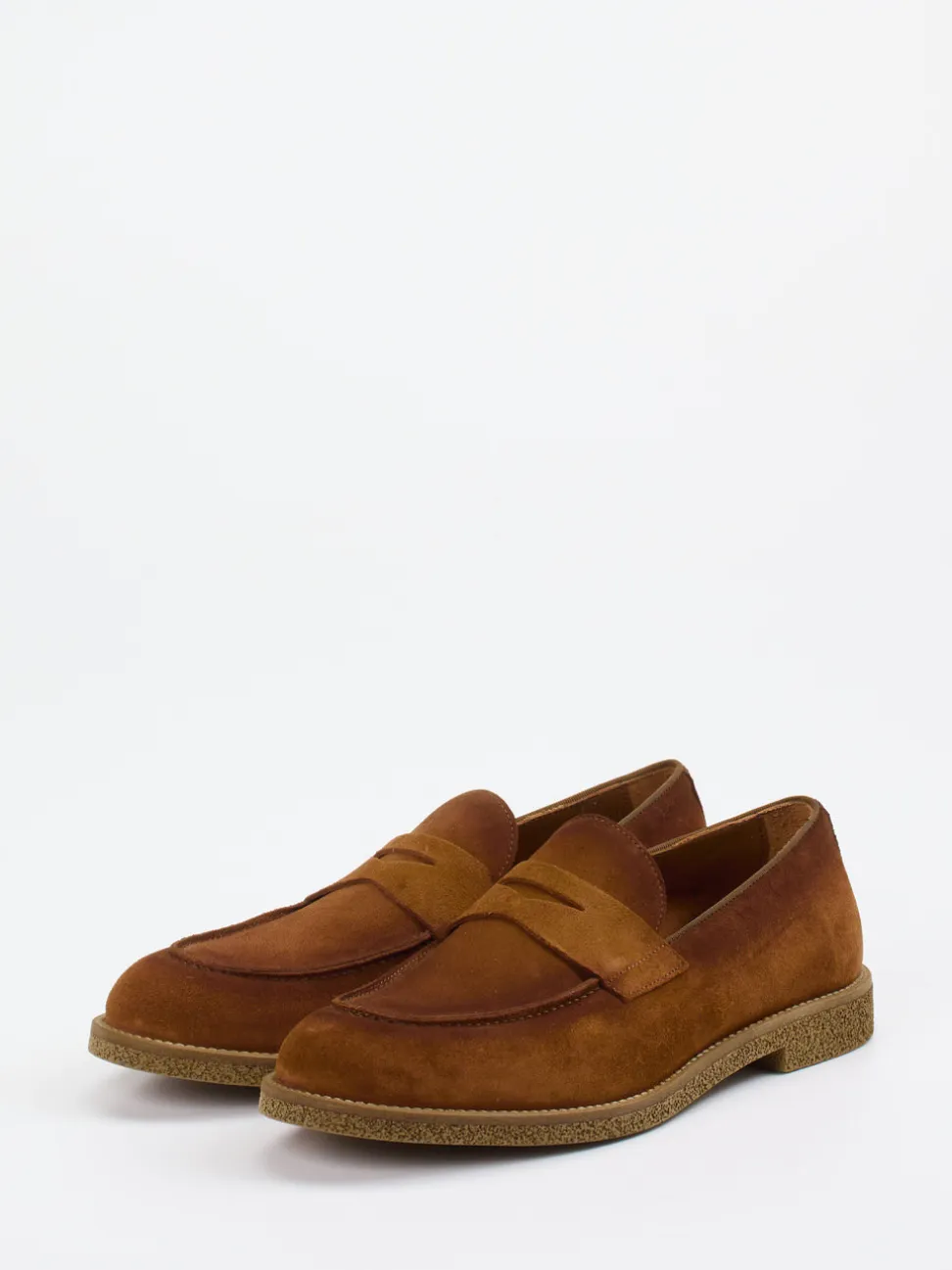 Konstantin Starke – Penny Loafer aus Veloursleder rostbraun