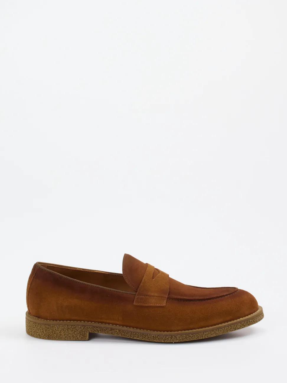Konstantin Starke – Penny Loafer aus Veloursleder rostbraun