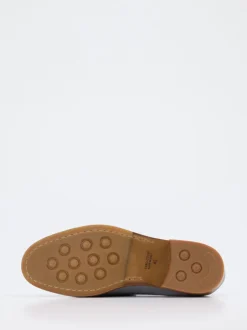 Konstantin Starke – Penny Loafer aus Veloursleder Taubenblau