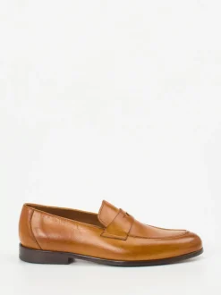 Konstantin Starke – Penny Loafer aus Büffelleder cognac