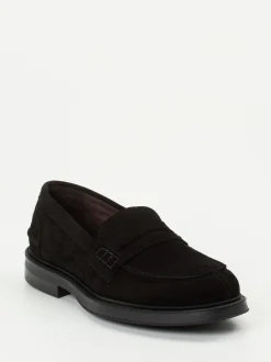 Konstantin Starke – Penny Loafer aus Veloursleder schwarz