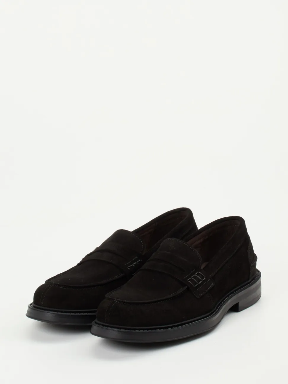 Konstantin Starke – Penny Loafer aus Veloursleder schwarz