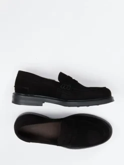 Konstantin Starke – Penny Loafer aus Veloursleder schwarz