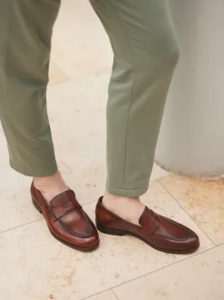 Konstantin Starke – Penny Loafer aus Büffelleder braun