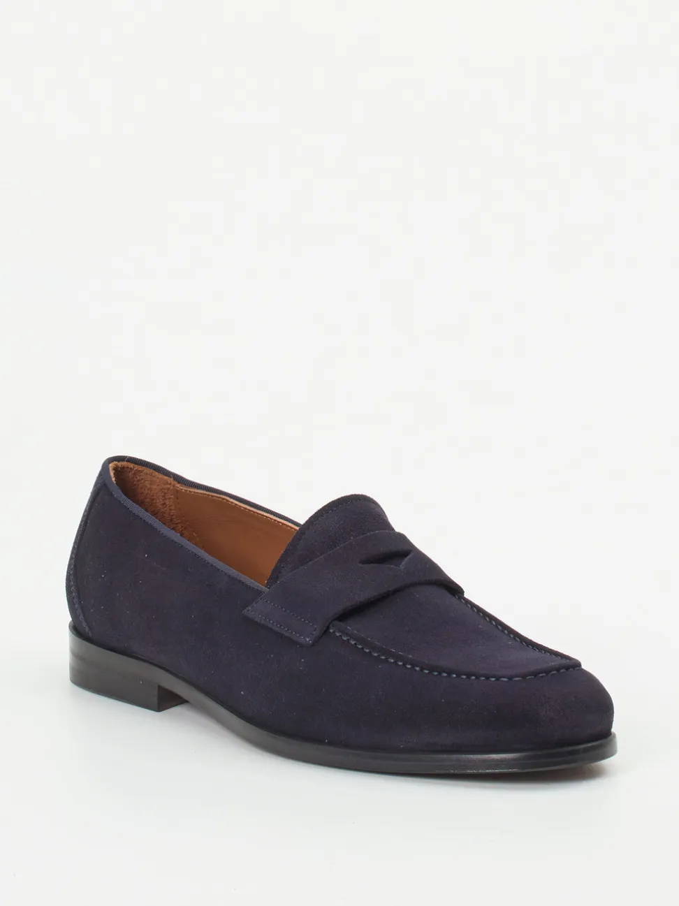 Konstantin Starke – Penny Loafer aus Veloursleder Blau