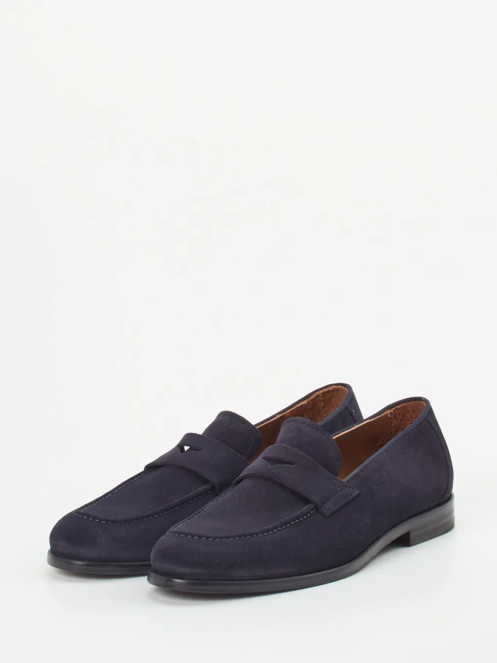 Konstantin Starke – Penny Loafer aus Veloursleder Blau