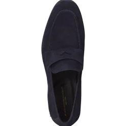 Konstantin Starke – Penny Loafer aus Veloursleder Blau