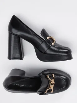 Konstantin Starke – Plateau-Loafer aus Lammleder schwarz