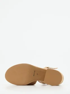Konstantin Starke – Plateausandale aus Veloursleder beige