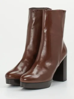 Konstantin Starke – Plateau-Stiefelette aus Lammleder Braun