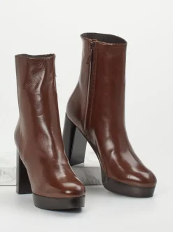 Konstantin Starke – Plateau-Stiefelette aus Lammleder Braun