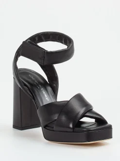 Konstantin Starke – Plateau-Sandalen aus Lammleder schwarz
