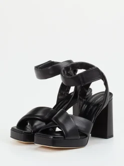Konstantin Starke – Plateau-Sandalen aus Lammleder schwarz