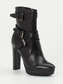 Konstantin Starke – Plateau-Stiefeletten aus Lammleder Schwarz
