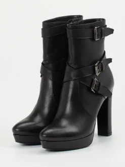 Konstantin Starke – Plateau-Stiefeletten aus Lammleder Schwarz