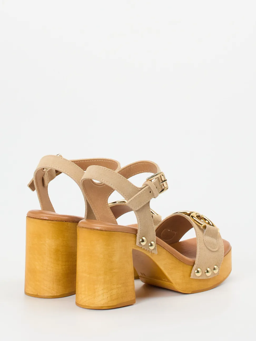 Konstantin Starke – Plateau-Sandalen aus Veloursleder beige