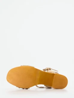 Konstantin Starke – Plateau-Sandalen aus Veloursleder beige