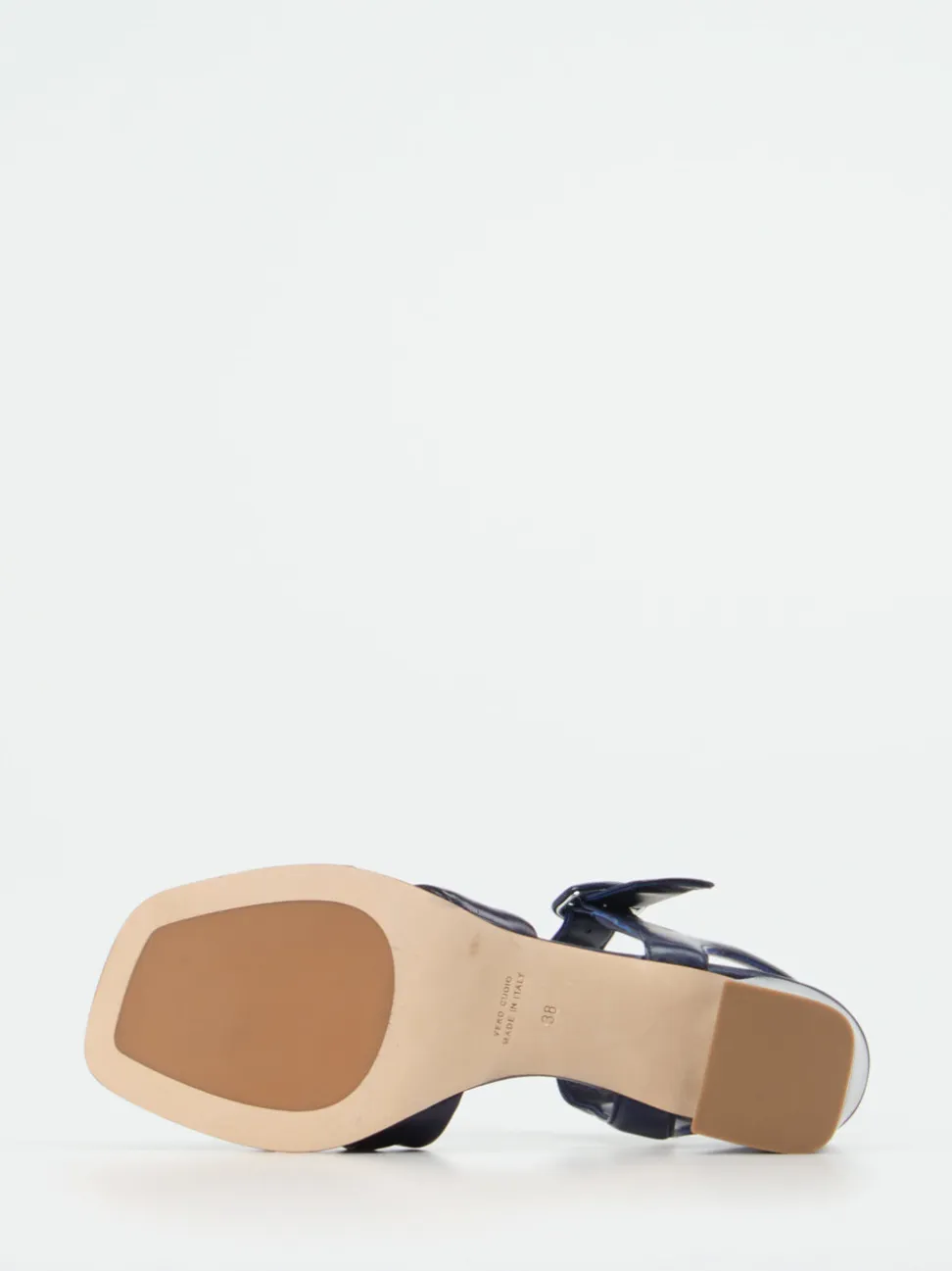 Konstantin Starke – Plateau-Sandalen aus Lammleder Tintenblau