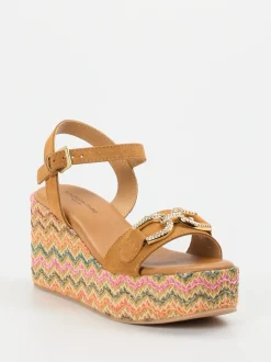 Konstantin Starke – Plateausandalen aus Veloursleder
