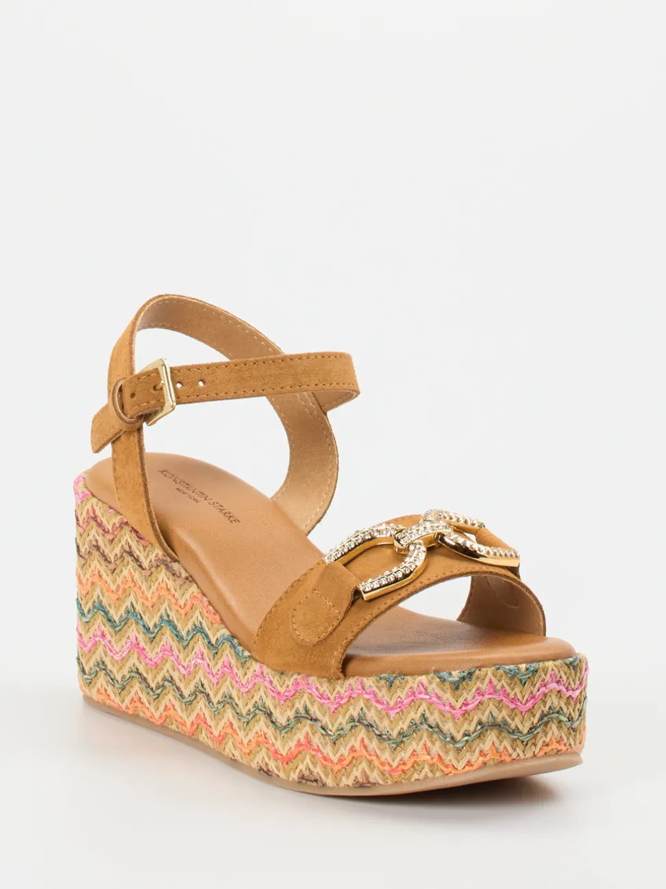 Konstantin Starke – Plateausandalen aus Veloursleder