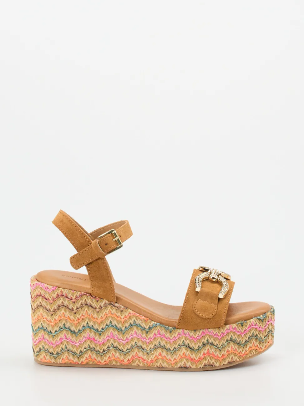 Konstantin Starke – Plateausandalen aus Veloursleder