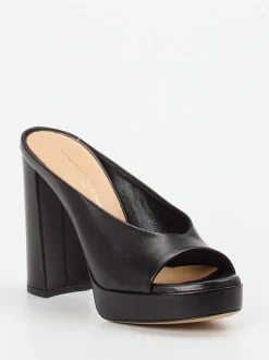 Konstantin Starke – Plateau-Mules aus Lammleder schwarz