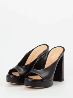 Konstantin Starke – Plateau-Mules aus Lammleder schwarz