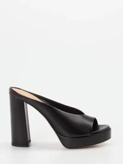 Konstantin Starke – Plateau-Mules aus Lammleder schwarz
