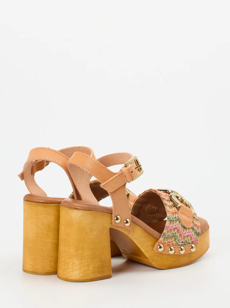 Konstantin Starke – Plateausandalen aus Veloursleder multi