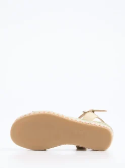 Konstantin Starke – Plateau-Sandalen aus Veloursleder beige