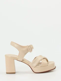 Konstantin Starke – Plateau-Sandaletten aus Lammleder beige