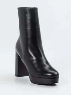 Konstantin Starke – Plateau-Stiefeletten aus Lammleder Schwarz