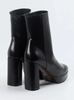 Konstantin Starke – Plateau-Stiefeletten aus Lammleder Schwarz