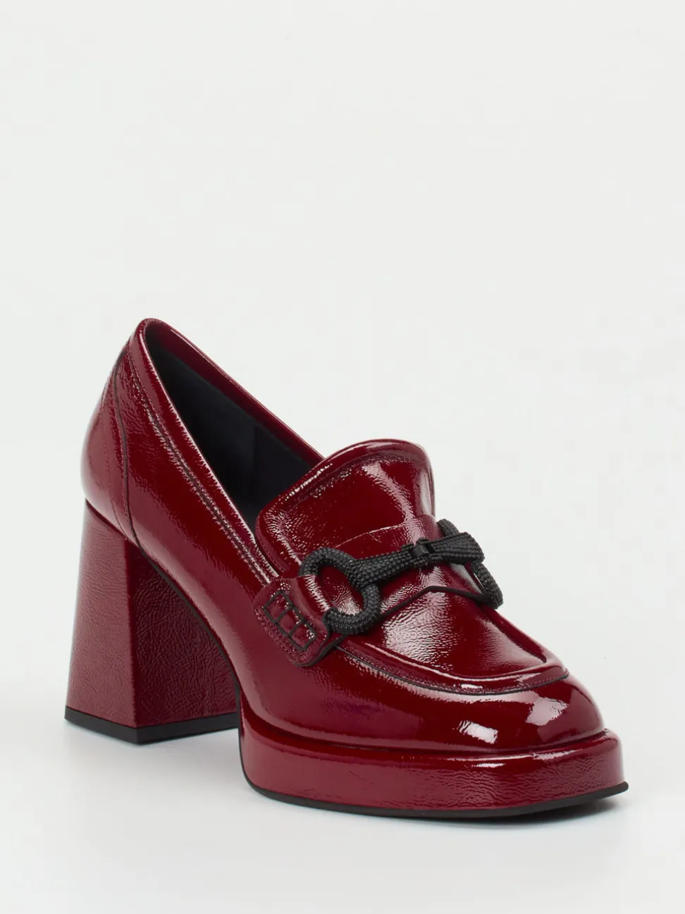 Konstantin Starke – Plateau-Loafer aus Lackleder Bordeaux
