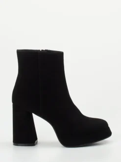 Konstantin Starke – Plateau-Stiefeletten aus Veloursleder Schwarz