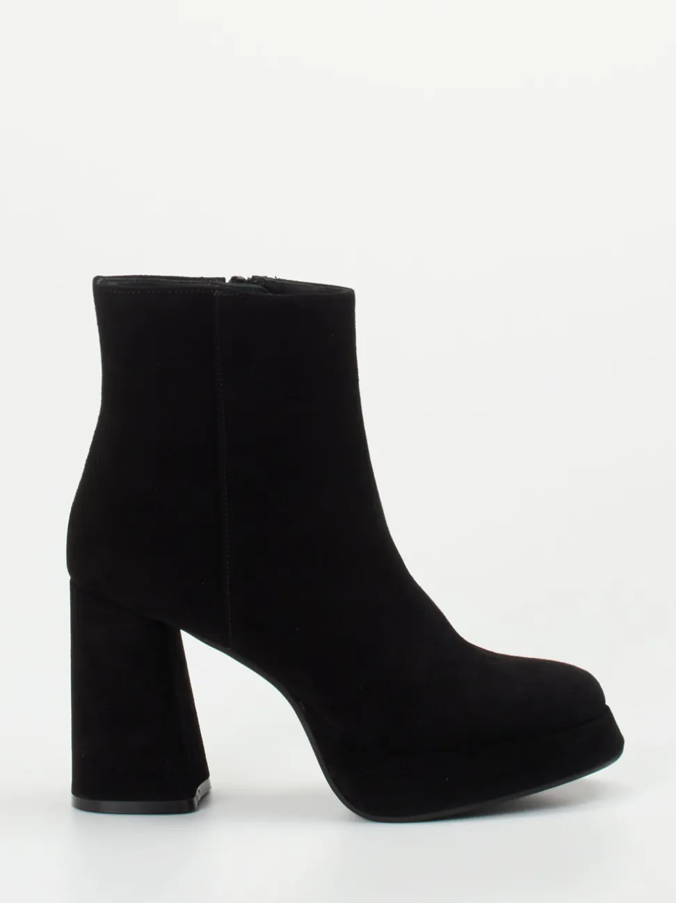 Konstantin Starke – Plateau-Stiefeletten aus Veloursleder Schwarz