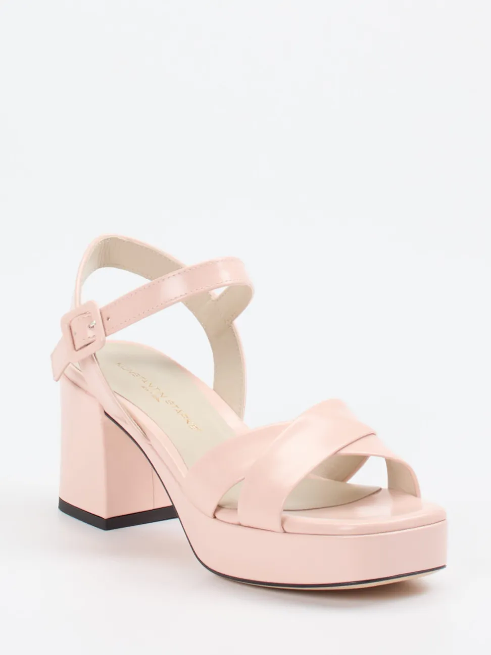 Konstantin Starke – Plateau-Sandalette aus Hochglanzleder