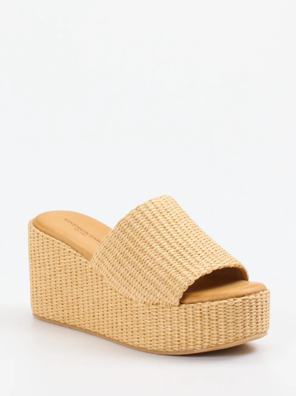 Konstantin Starke – Plateau-Pantoletten aus Synthetik in Beige