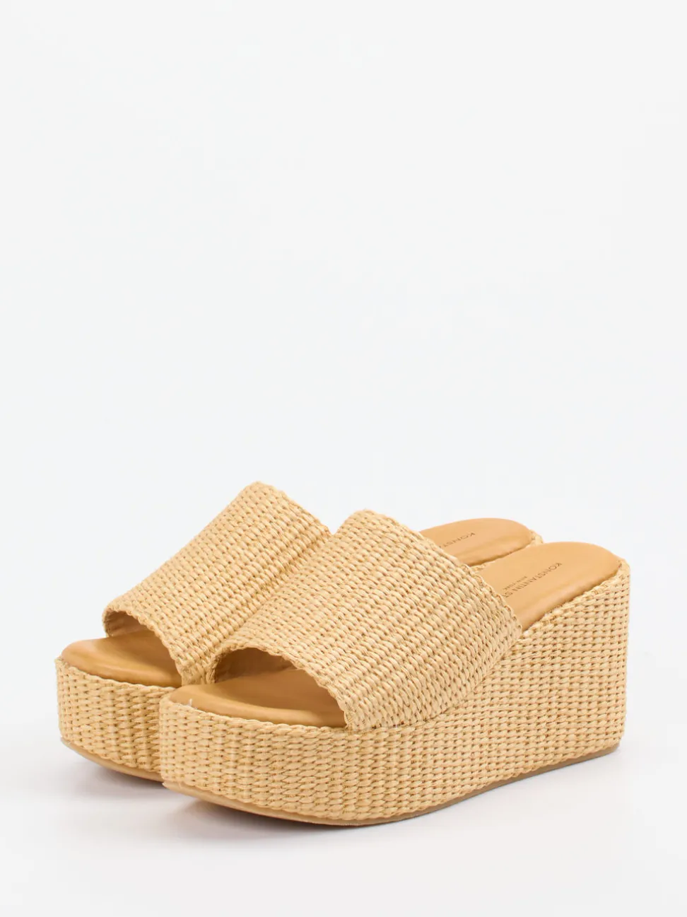 Konstantin Starke – Plateau-Pantoletten aus Synthetik in Beige