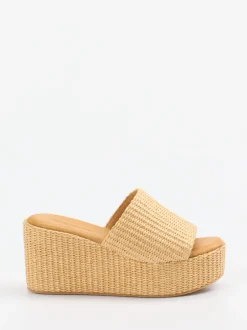 Konstantin Starke – Plateau-Pantoletten aus Synthetik in Beige